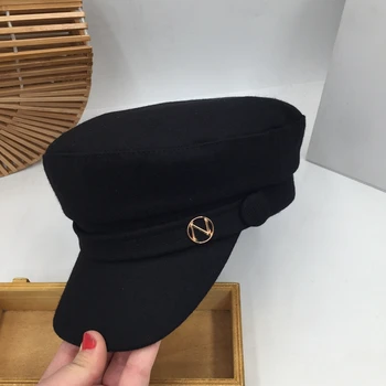 O britanskoj pomorskoj kapu vune kapu ženski temperament Europi i Sjedinjenim Državama crni šešir plima oporavak Фетровая šešir